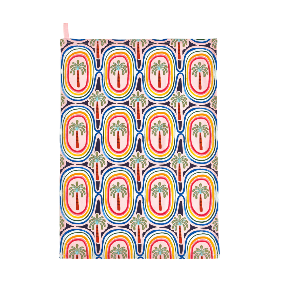 Eleanor Bowmer - Electric Coast Palm Tree Tea Towels - 2 Pcs
