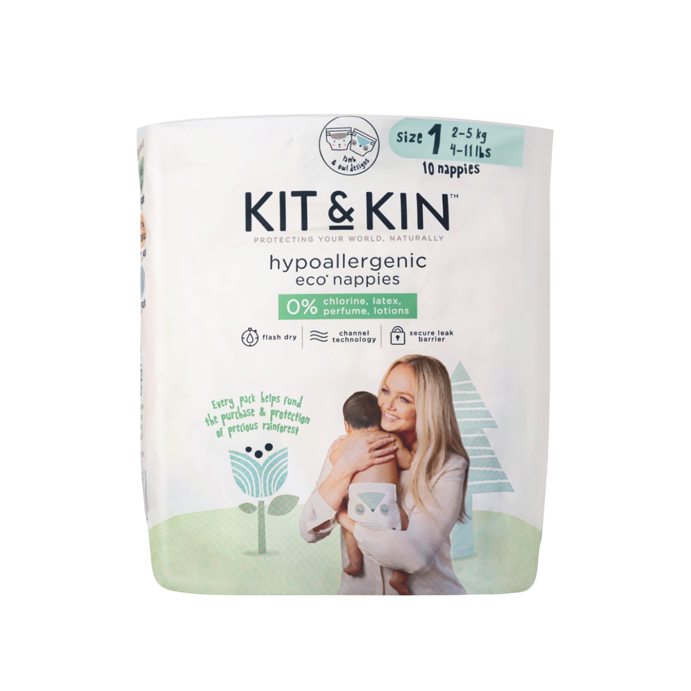 Kit & Kin - Nappies Size 1 2-5kg Half Pack 10Pcs