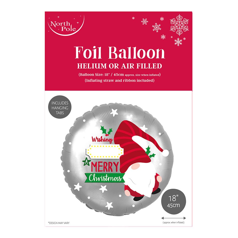 Eurowrap Wishing Merry Christmas Foil Balloon - 18-Inch