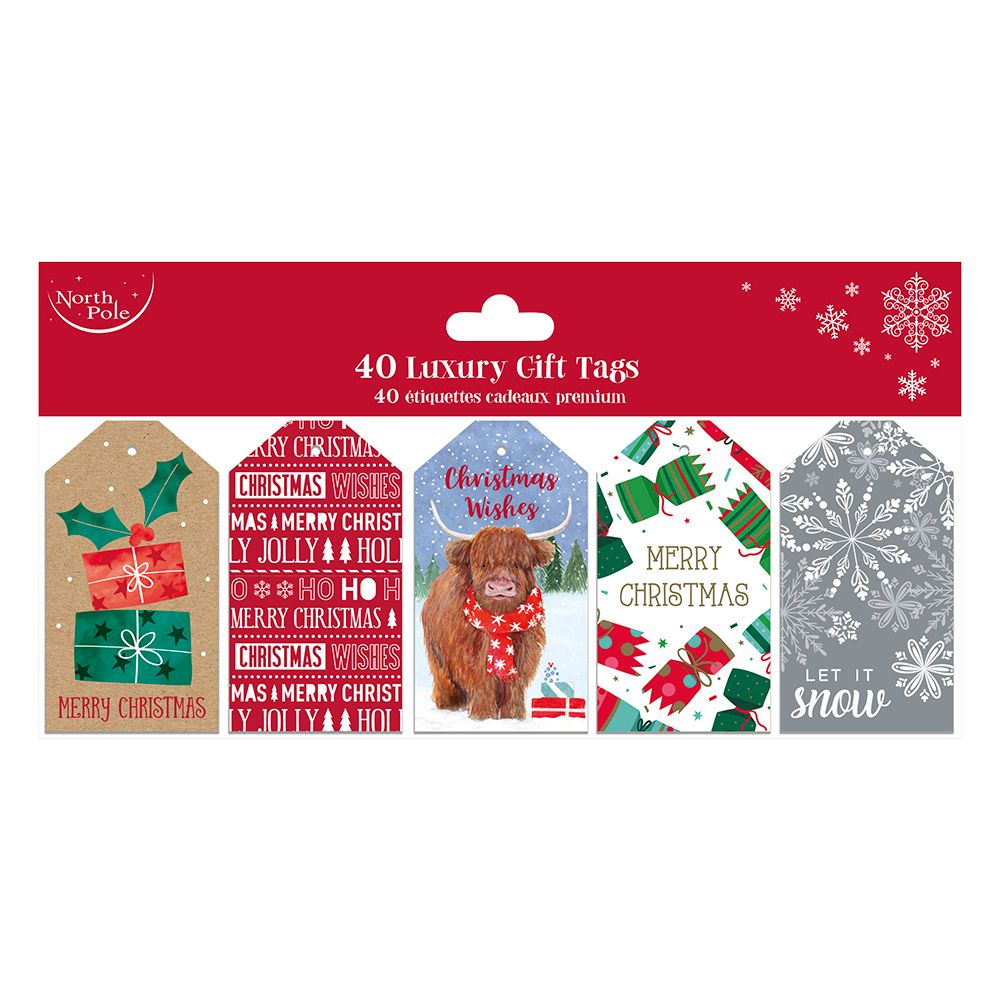 Eurowrap Luxury Gift Tags - 40 Pc Set