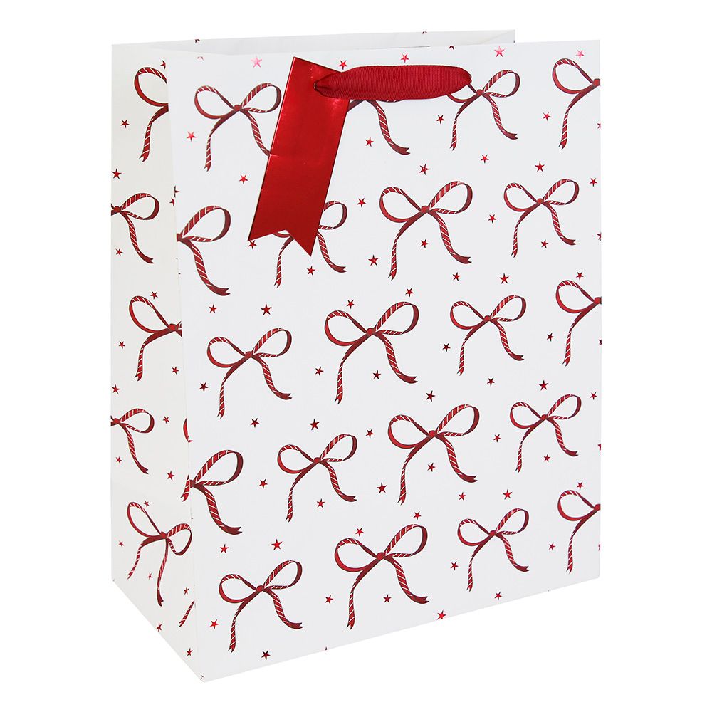 Eurowrap Festive Bow Embossed Gift Bag - Large
