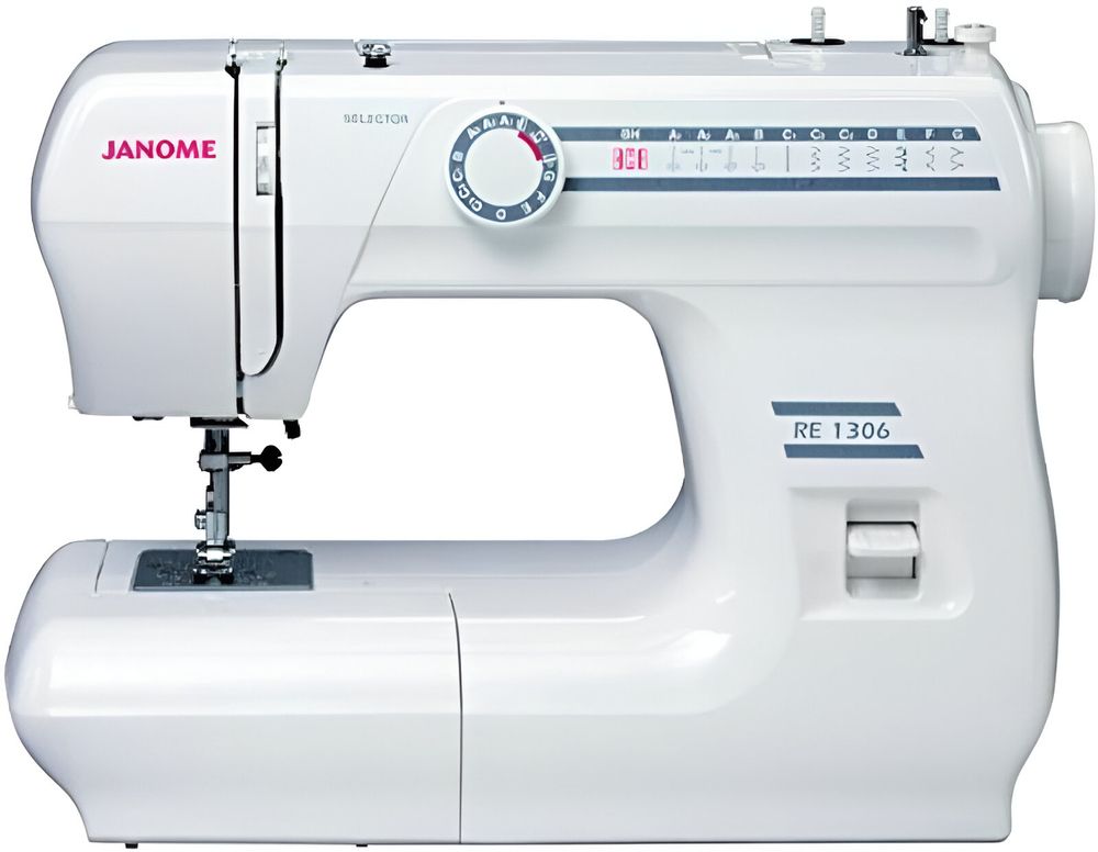 Janome - Re1306 6 Stitches Sewing Machine - White