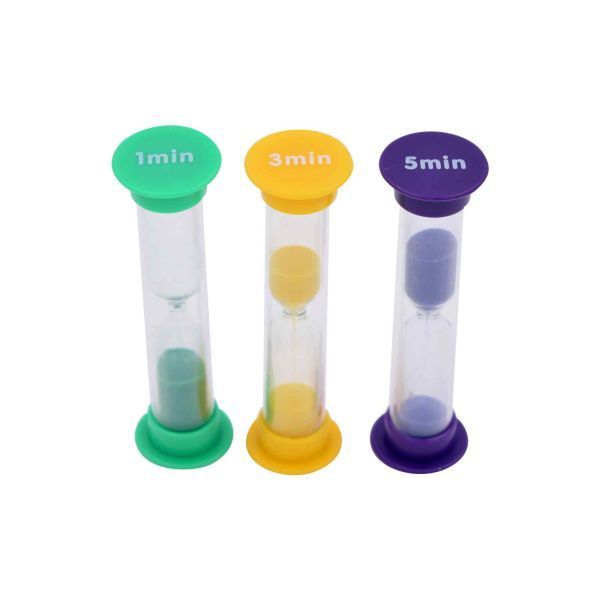 Playlearn - Mini Sand Timers - 1/3/5 Mins - Pack Of 30
