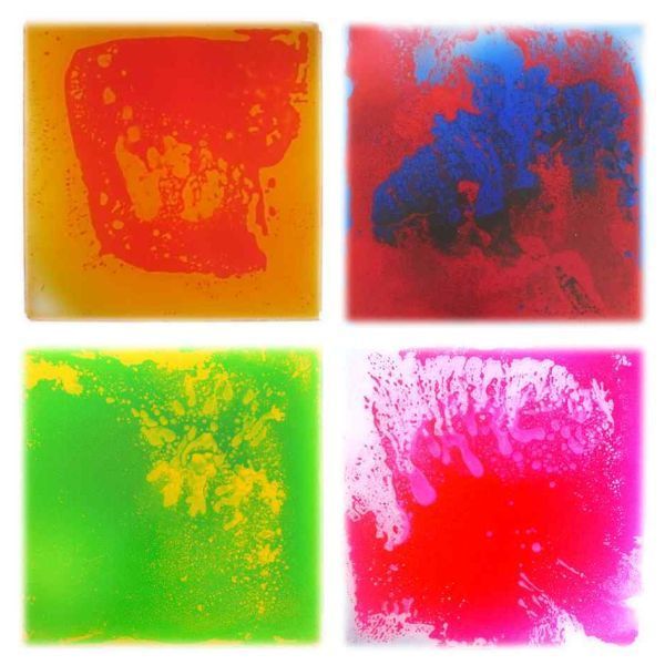 Playlearn - Liquid Floor Tiles - Small - 4 Pcs