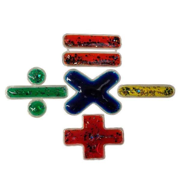 Playlearn - Sparkly Squidgy Math Symbols - 5 Pcs