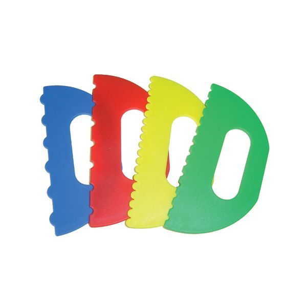 Major Brushes - Plastic Paint Scrapers - Color May Vary - 4 Pcs