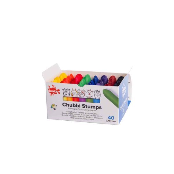 Scola - Chubbi Stumps Crayons Box - 40 Pcs