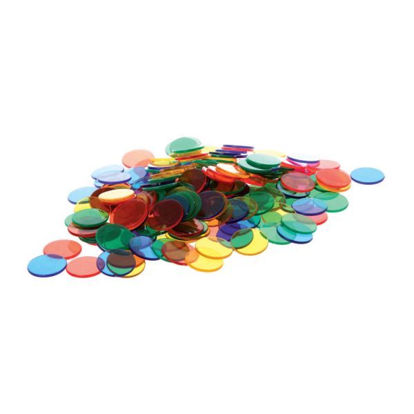 EDX Education - Transparent Counters - Multicolor - 500 Pcs