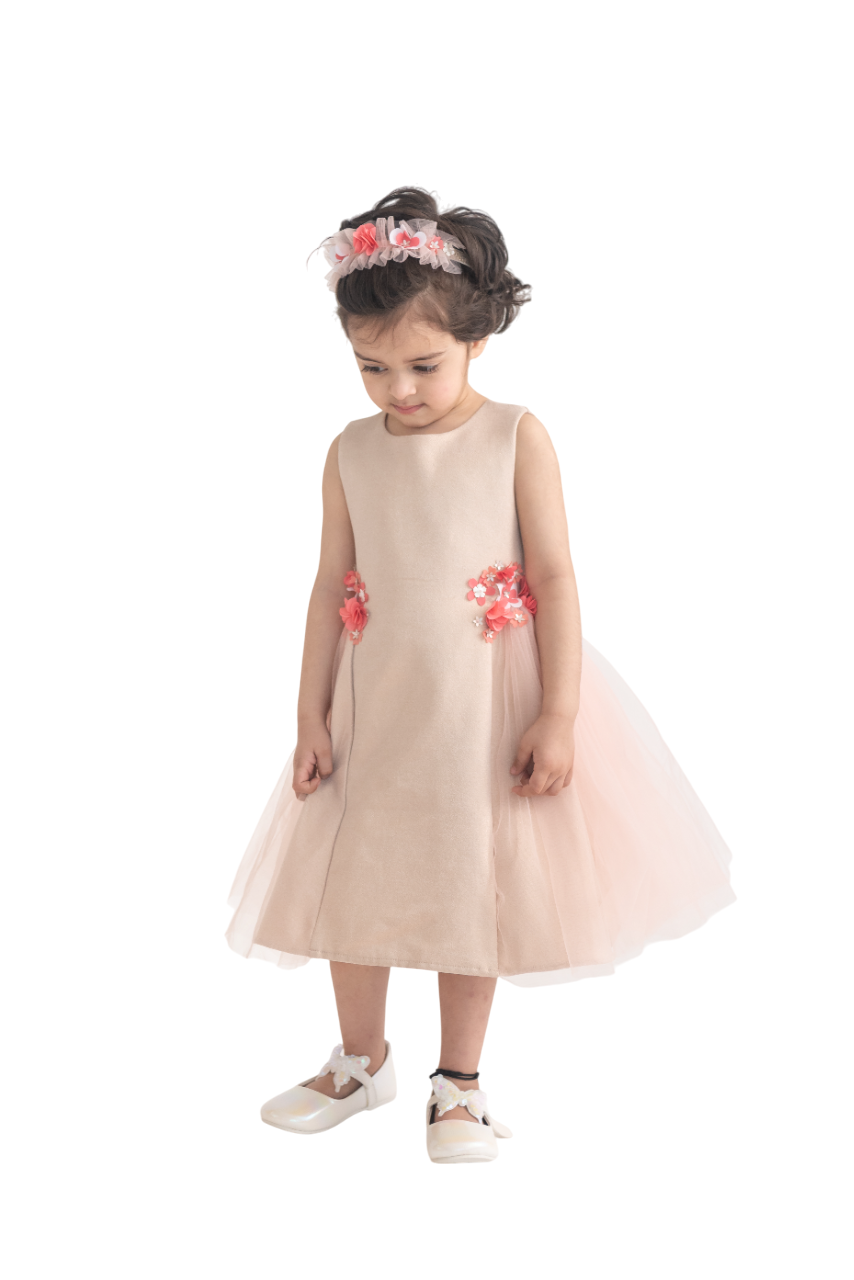 A Little Fable - Girl's Fairy Deep Bloom Dress - Pink
