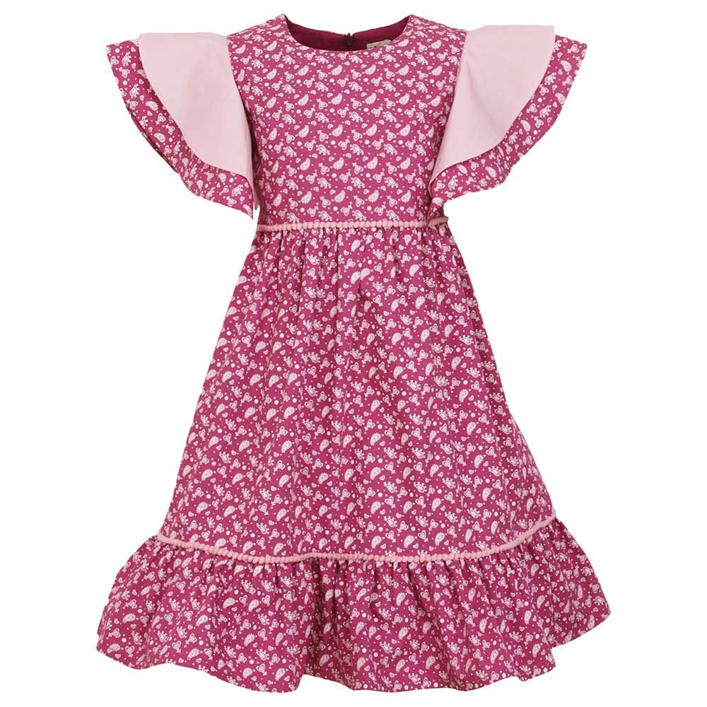 A Little Fable - Paisley Swing Dress - Purple