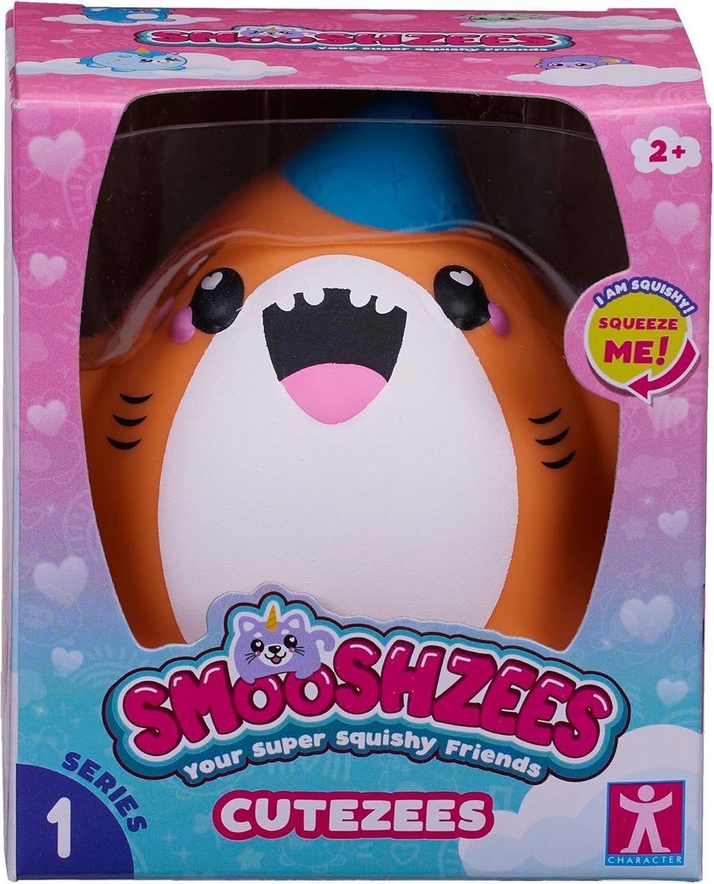 SMOOSHZEES - Cutezees Sandi Shark Supersoft Cuddly And Squishy Toy - Orange