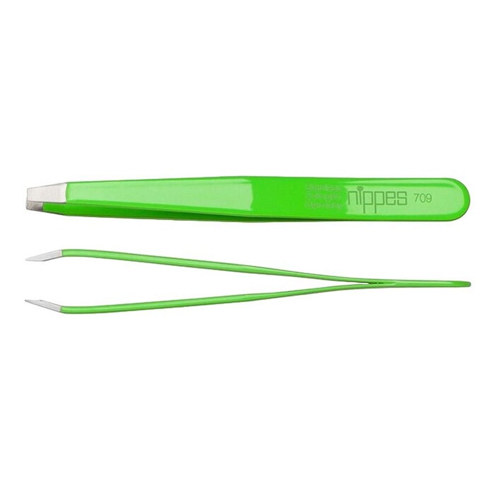 Nippes - Solingen Cosmetic Tweezer Colored Bented - Green
