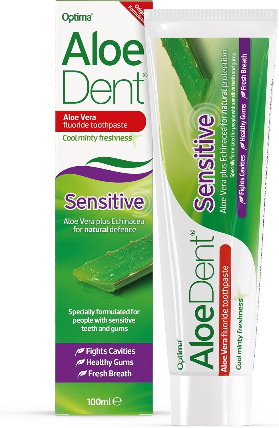 AloeDent - Toothpaste Sensitive W/ Echinacea & Tea Tree - 100ml