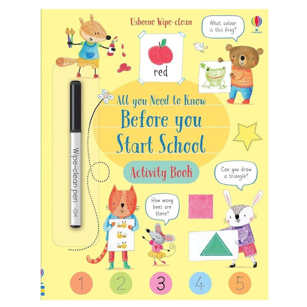 Wipe-Clean Activity Book - All You Need To Know Before You Start School