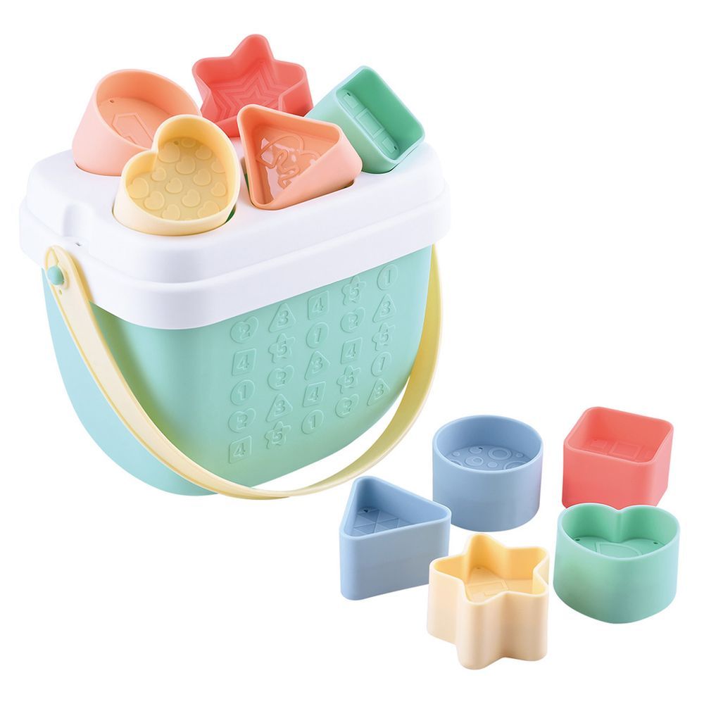 PlayGo - Match A Shape Bucket - 12 Pcs