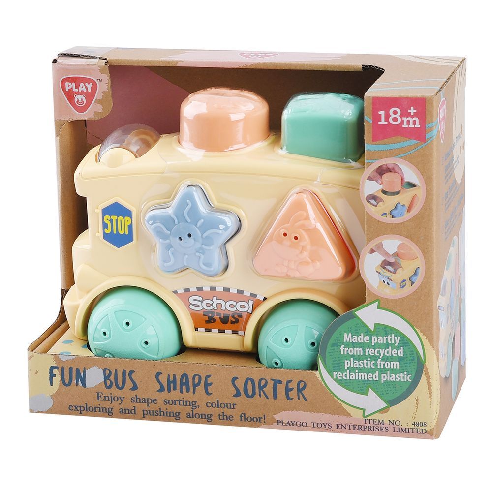 PlayGo - Fun Bus Shape Sorter - Pastel