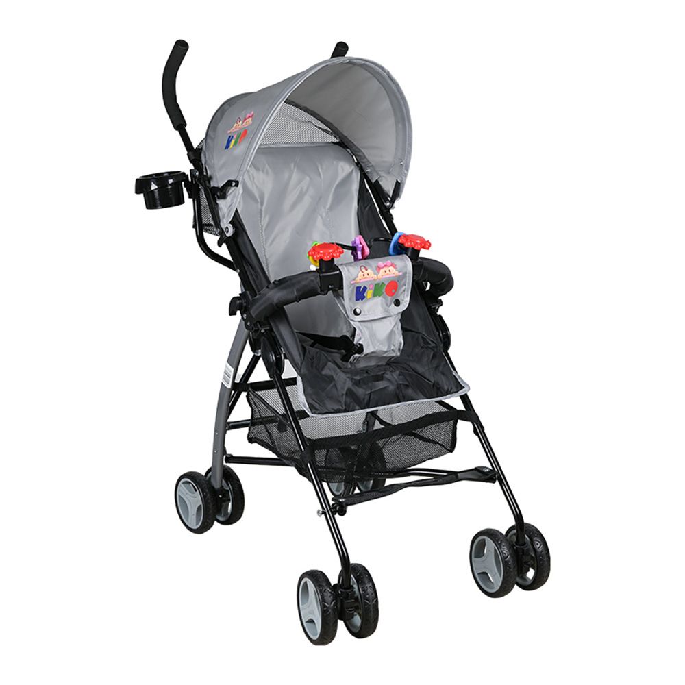 Kiko - 8 Wheels Newborn Baby Lightweight Stroller - Grey
