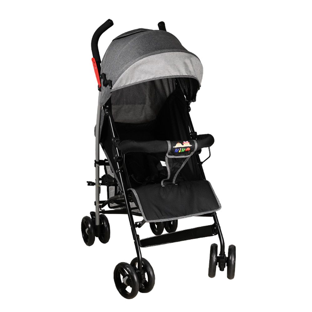 Kiko - 8 Wheels Comfortable Lightweight Stroller - Grey