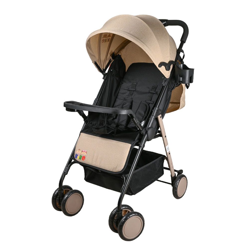 كيكو - عربية أطفال مريحة بـ 6 عجلات - بيج