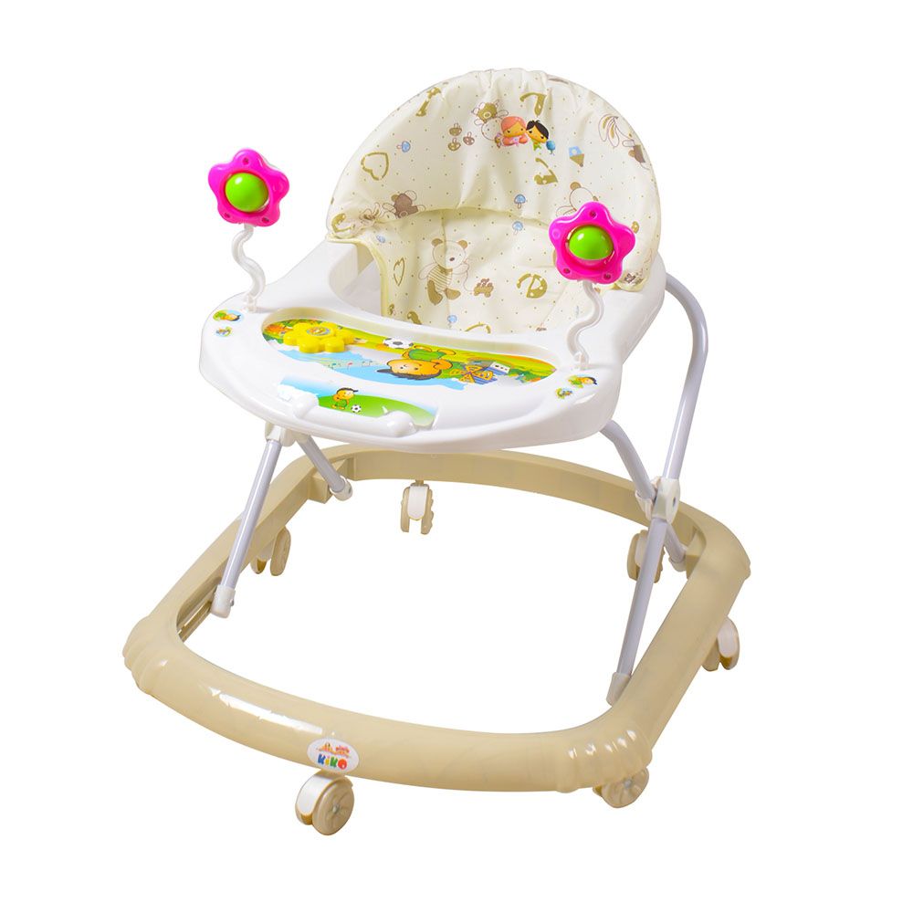 Kiko - 2009 Baby Walker With Toys - Beige