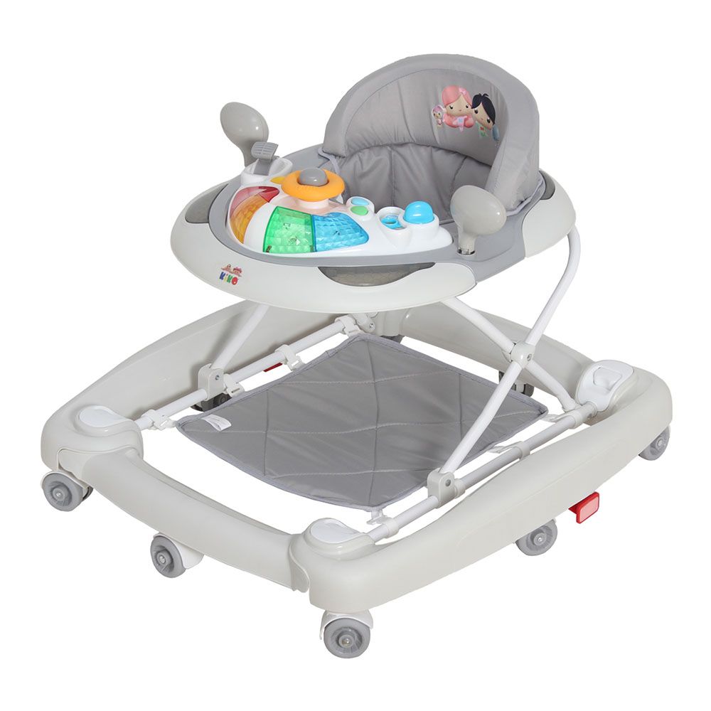 Kiko - 2305 Rocking Baby Walker With Toys - Grey