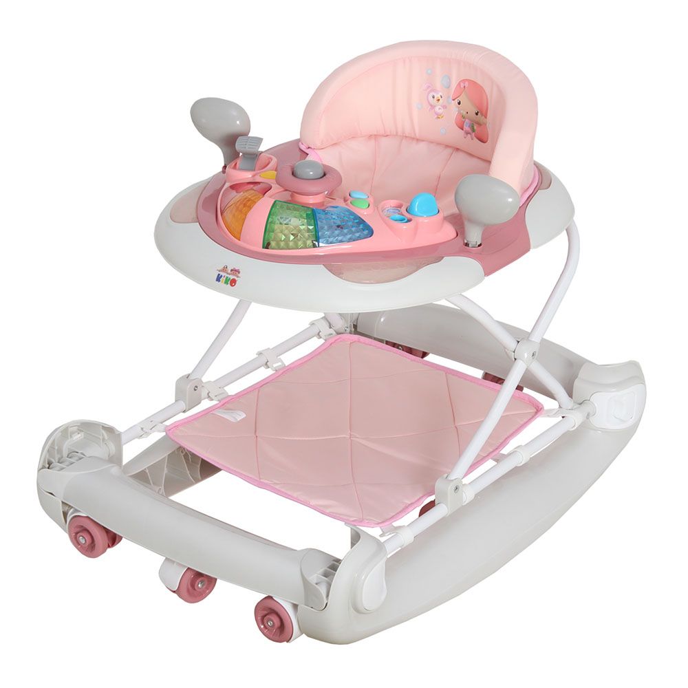 Kiko - 2305 Rocking Baby Walker With Toys - Pink