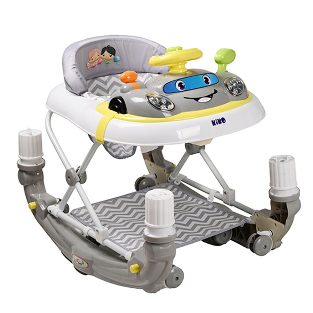 Kiko - 2308 Rocking Baby Walker With Toys - Grey