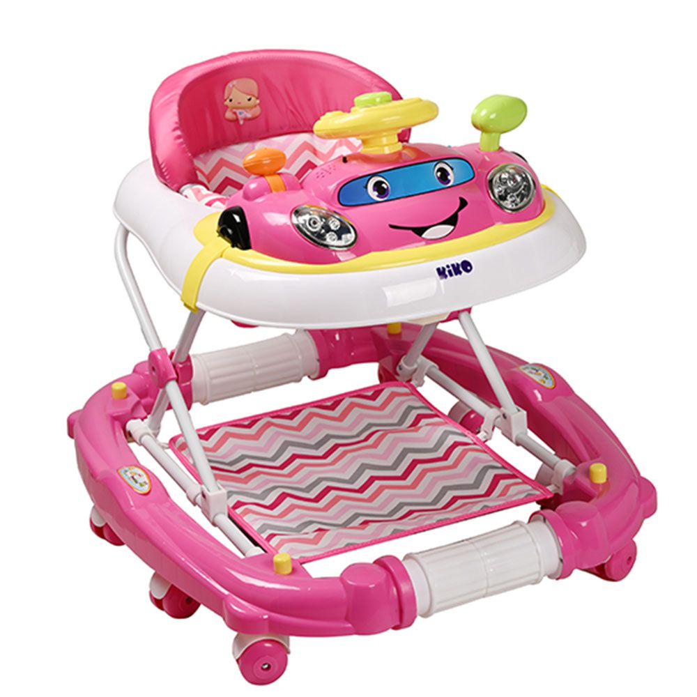 Kiko - 2308 Rocking Baby Walker With Toys - Pink