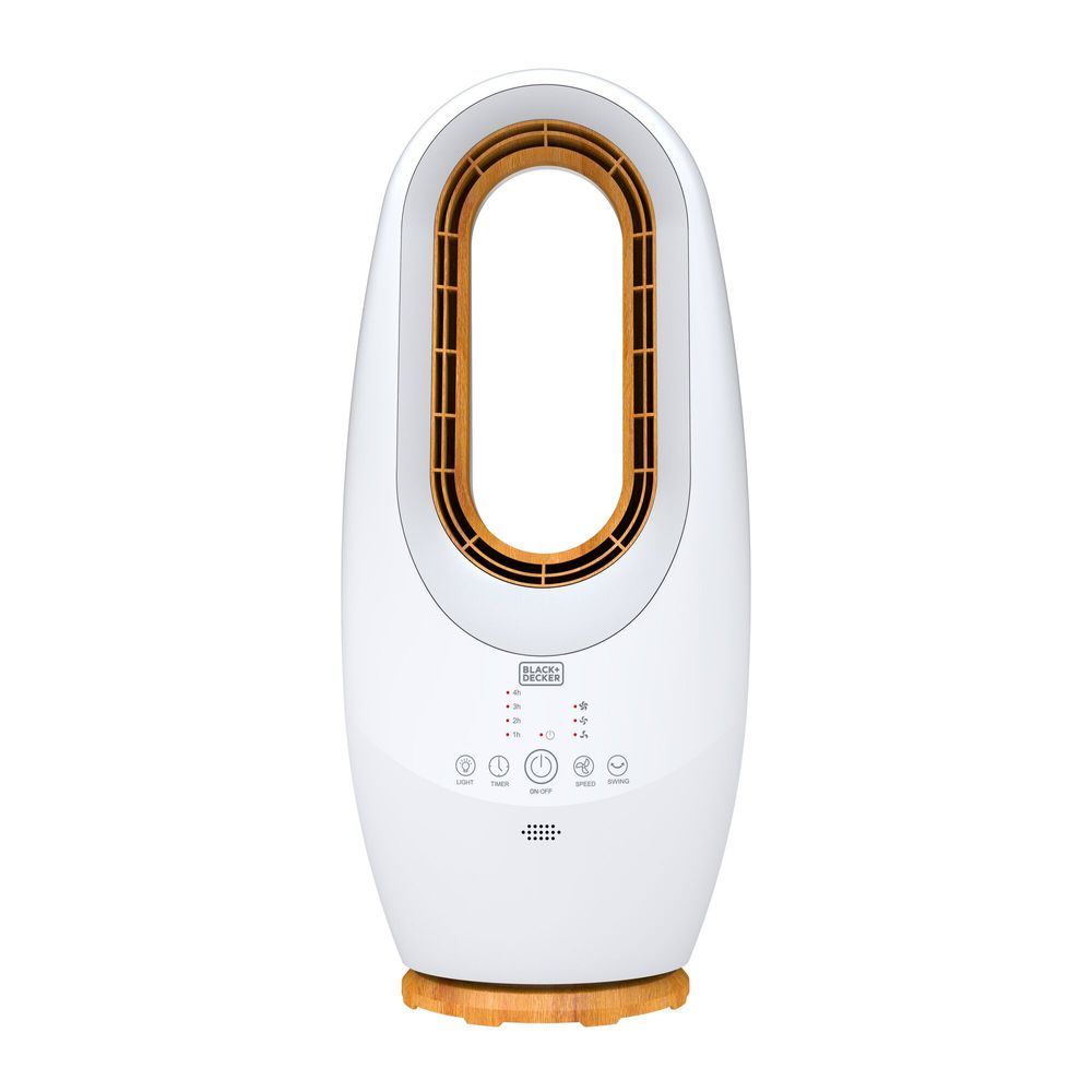 Black+Decker - 2-In-1 Bladeless Fan & LED Lamp - White - 45 W