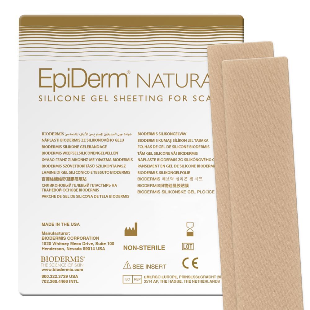 Bioderms - Epiderm Long Natural Silicone Scar Sheet - 2 Pcs