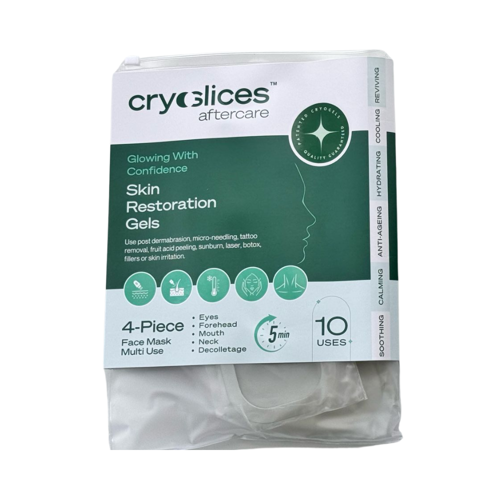 Cryoslices - Aftercare Skin Restoration Gel Face Mask - 4 Pcs