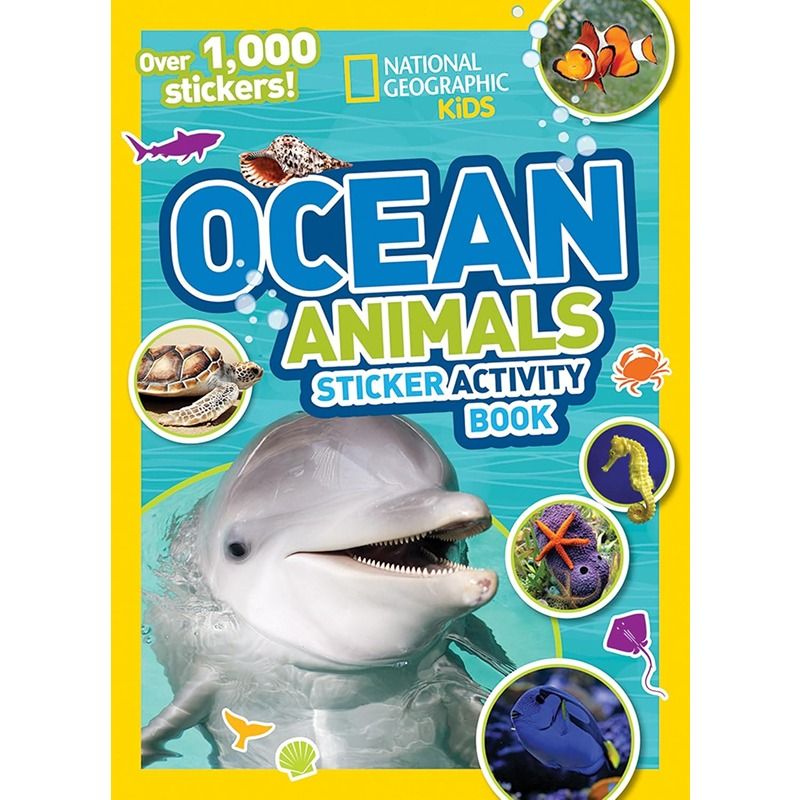 كتاب أنشطة ملصقات حيوانات المحيط