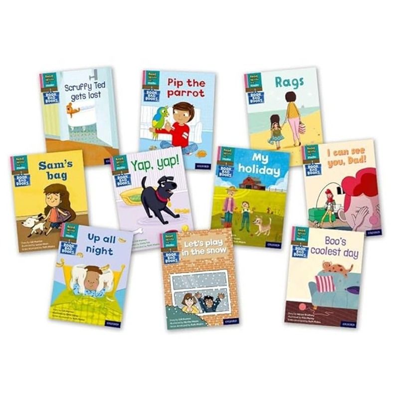 مجموعة كتب Phonics Book Bag من Read Write Inc.: مجموعة وردية - عبوة من 10 كتب