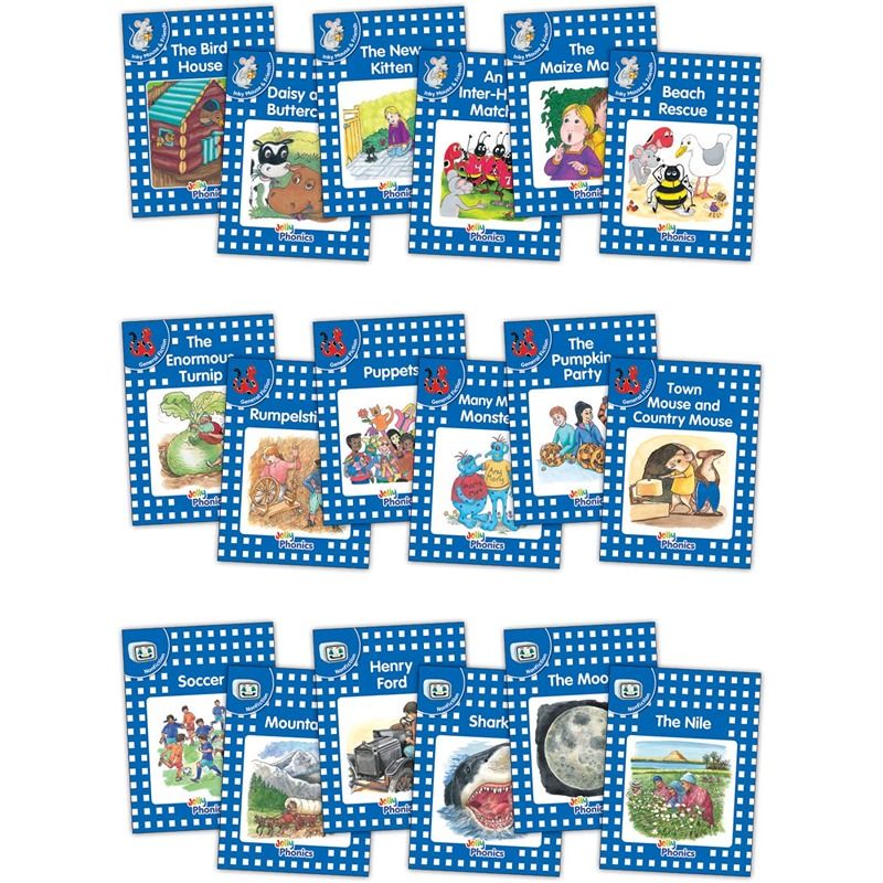 Jolly Phonics Inky Mouse & Friends Level 4: British English Edition - Pack of 18