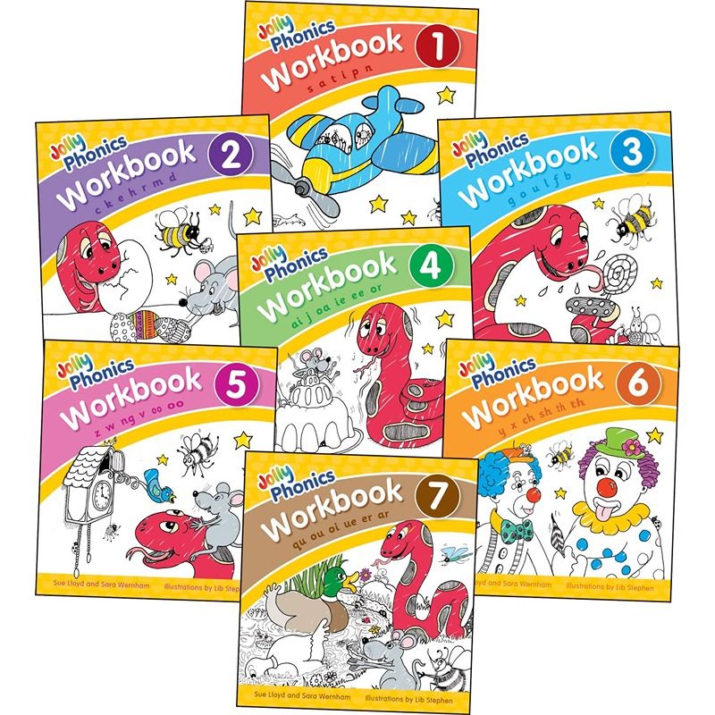Jolly Phonics Workbooks 1-7 In Precursive Letters: British English Edition - Pack of 7