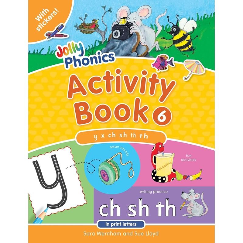 Jolly Phonics Activity Book 6 In Print Letters - American English Edition