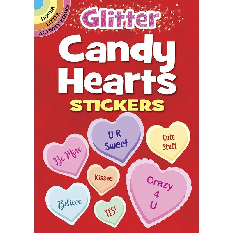 Glitter Candy Hearts Stickers Book