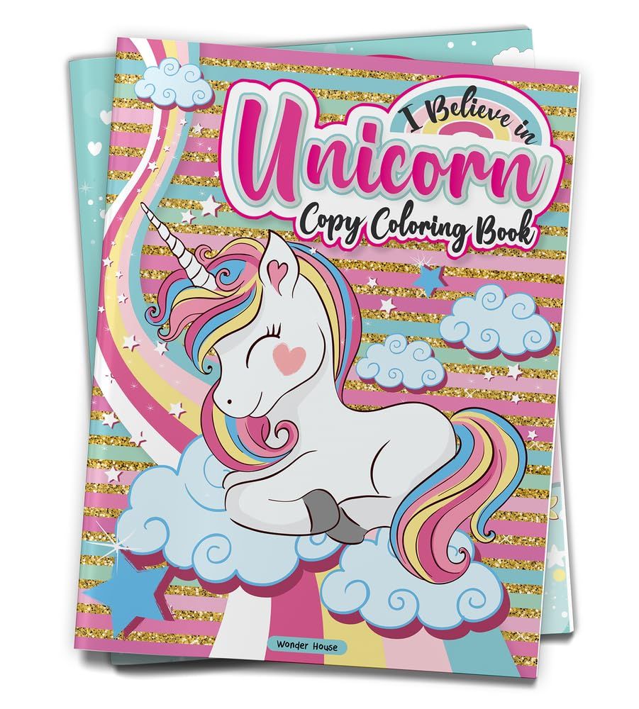 I Believe In Unicorn Copy Coloring Book: Fun Activity Books For Children