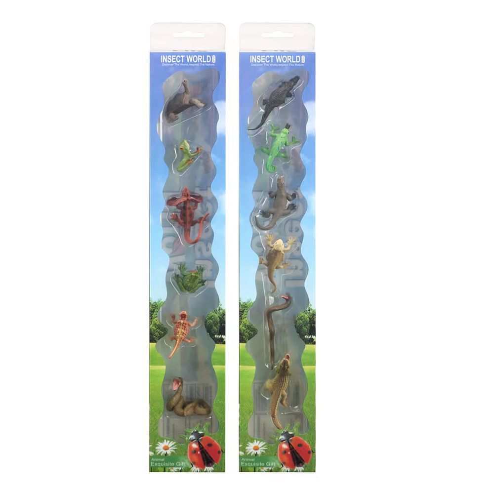 Galaxy Toys -  Reptiles Toy Set - Design May Vary - Pack of 1 - 6 Pcs