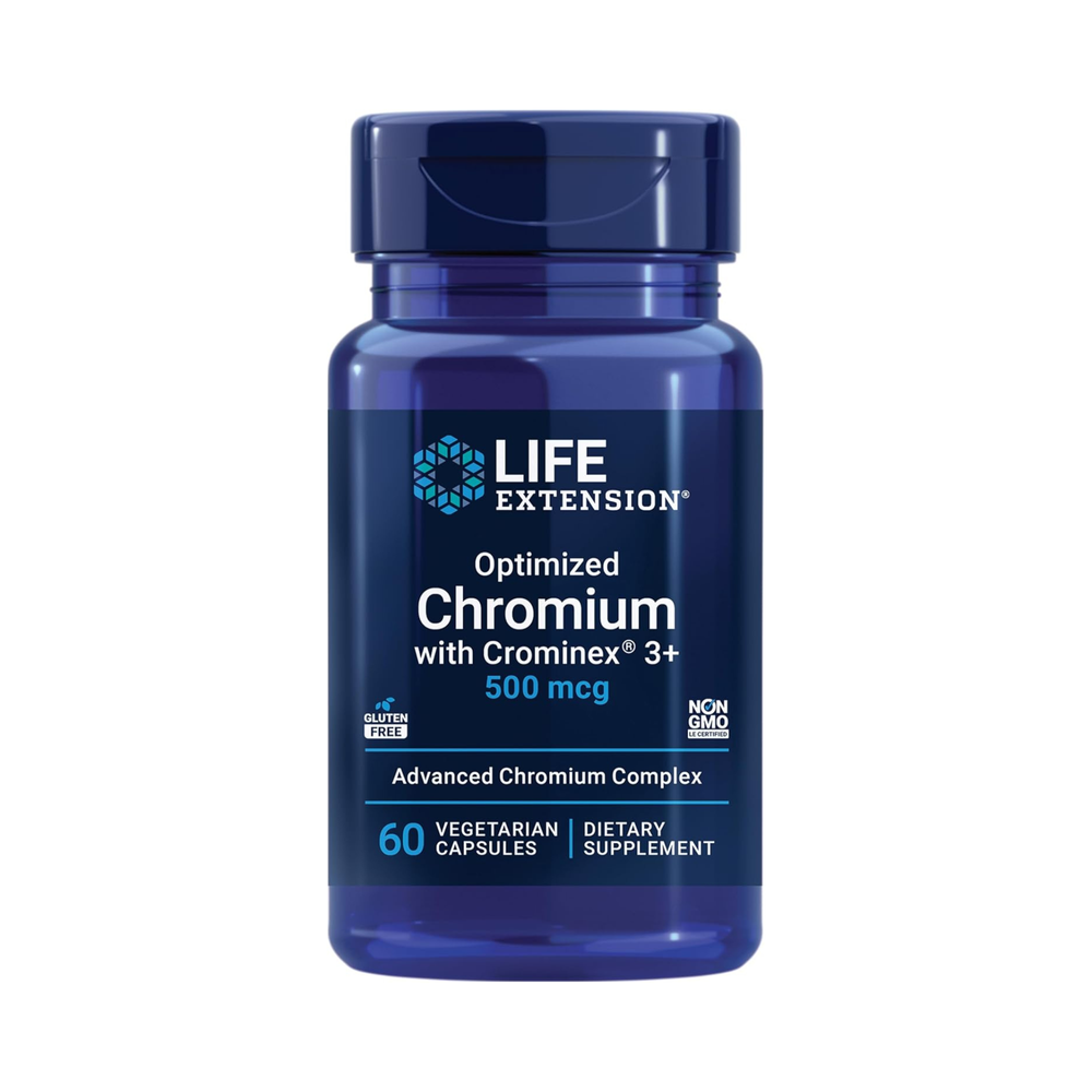 LIFE EXTENSION - Optimized Chromium With Crominex 3+ - 500mcg - 60 Vegetarian Capsules