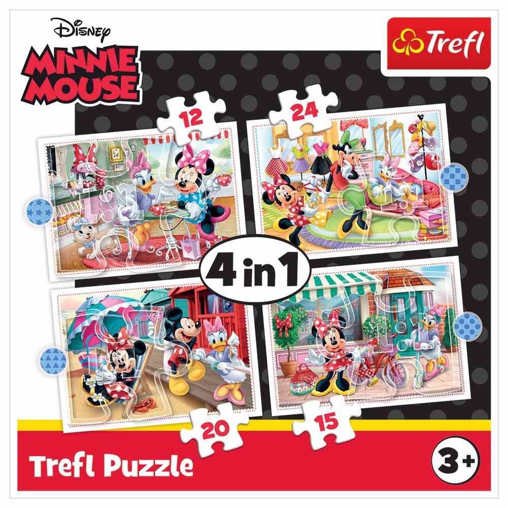 Minnie Mouse - 4-In-1 Minnie w/ Friends Puzzle - 71pcs
