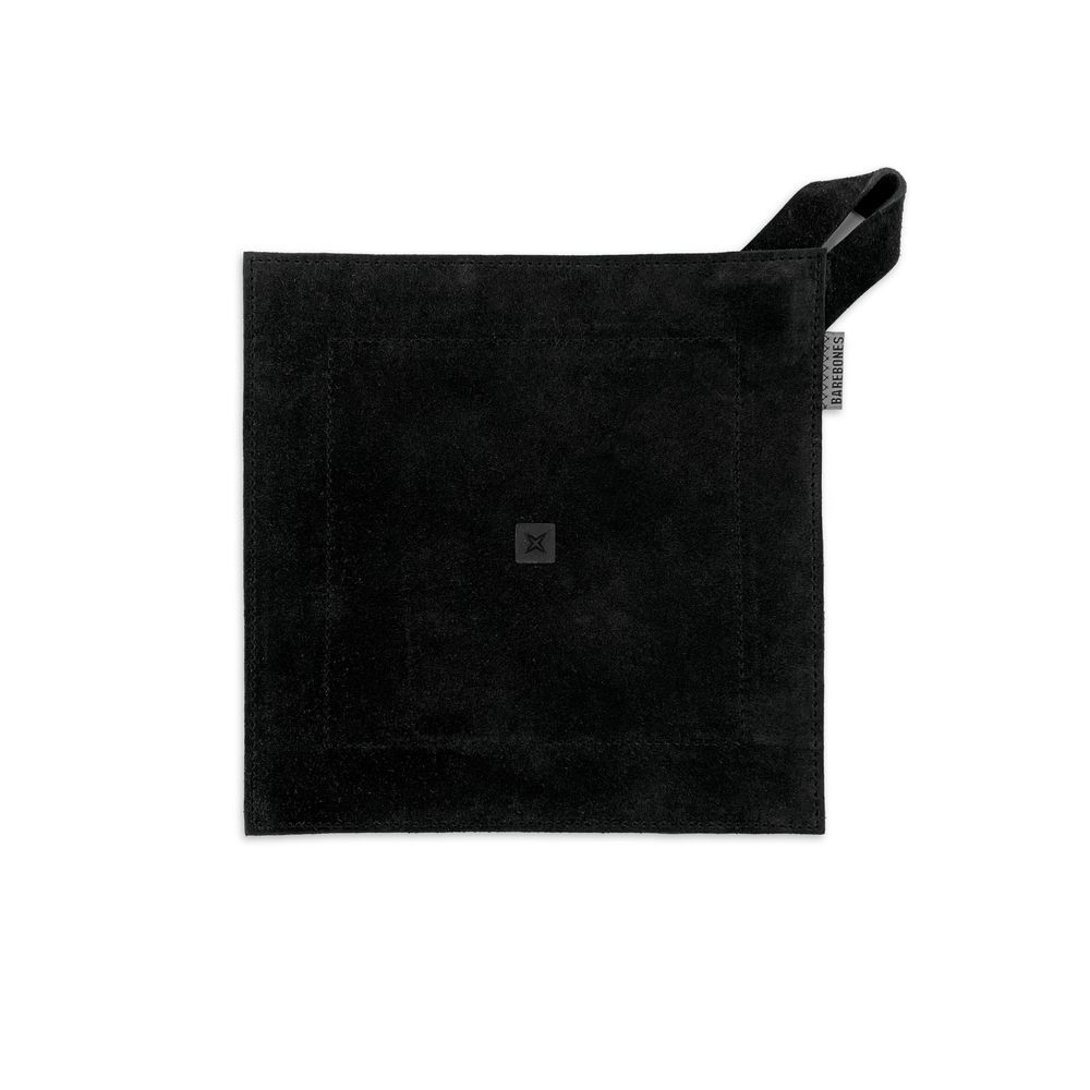 BAREBONES - Suede Leather Hot Pad - Black