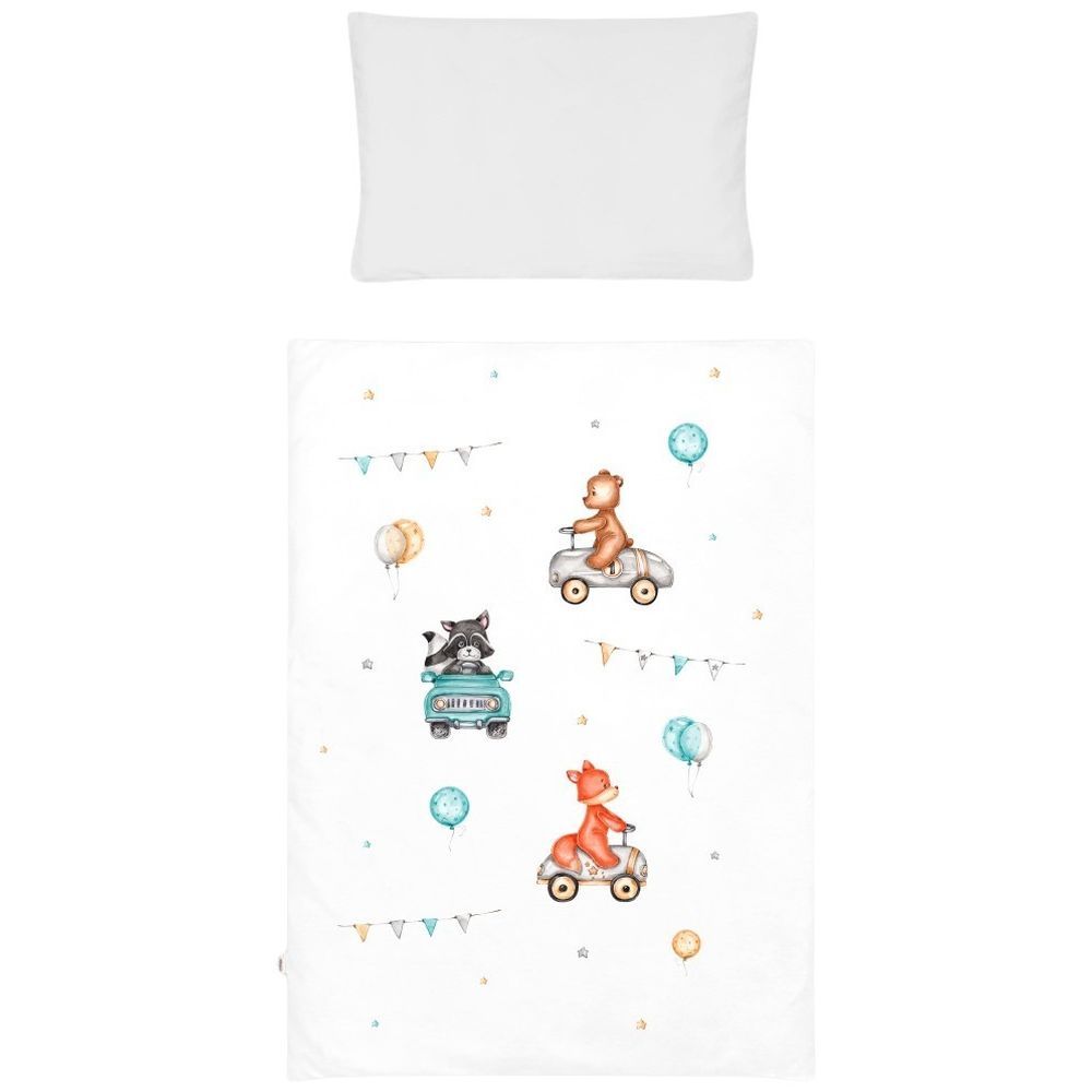 Albero Mio - Baby Cot Duvet & Pillow - Cars - 2 Pcs