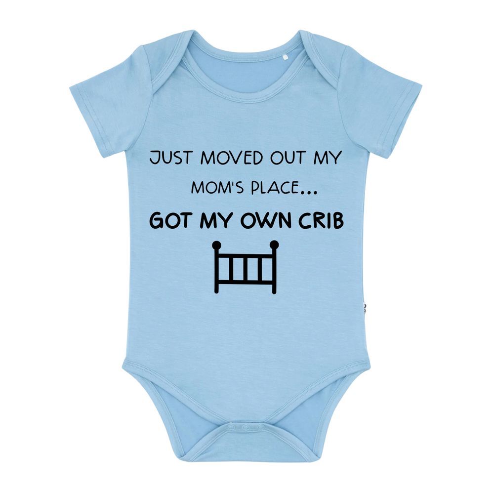Matching Family Outfits - Just Moved Out Baby Romper - Blue