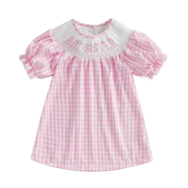 Matching Family Outfits - Big Sister Dress - Pink