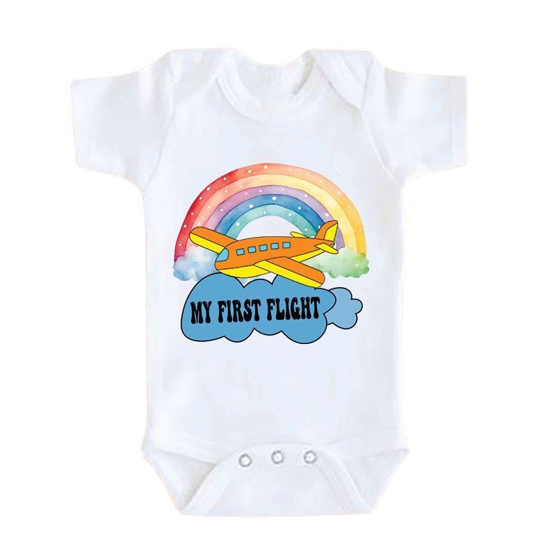 Matching Family Outfits - My First Flight Baby romper - White
