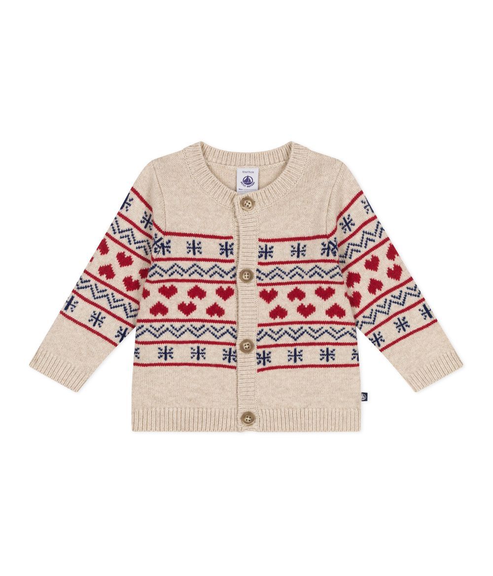 Petit Bateau - Babies' Knitted Cardigan With A Wool Content