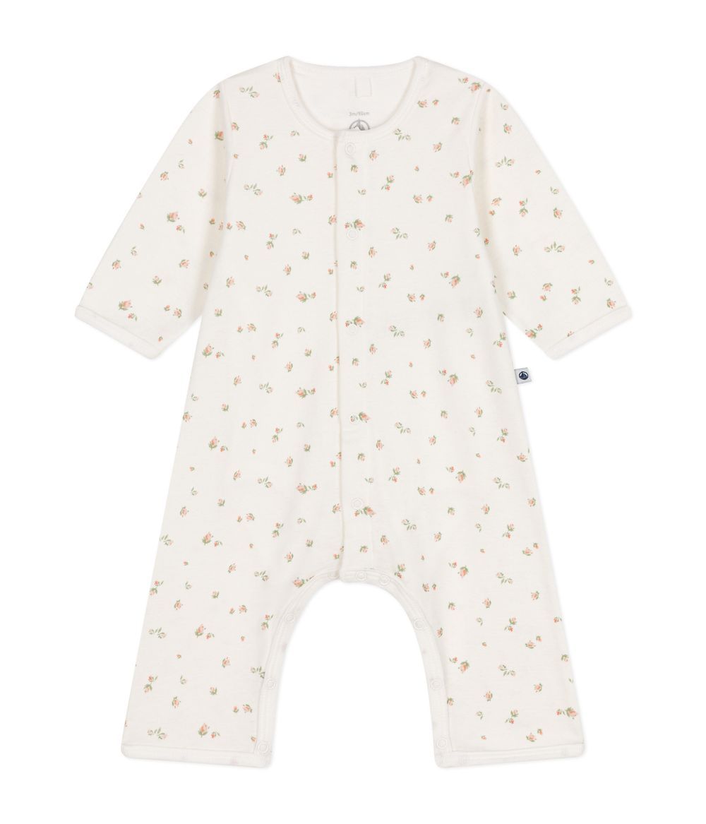 Petit Bateau - Babies' Footless Cotton Bodyjama - Marshmallow White