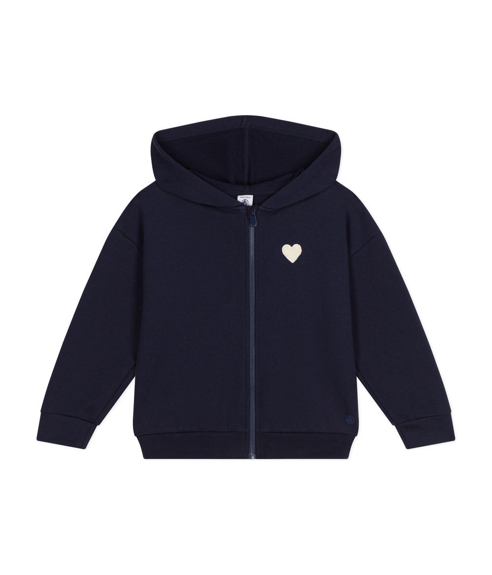 PETIT BATEAU - Girls' Sweat Shirts Sweatshirt Zip - Smoking Blue