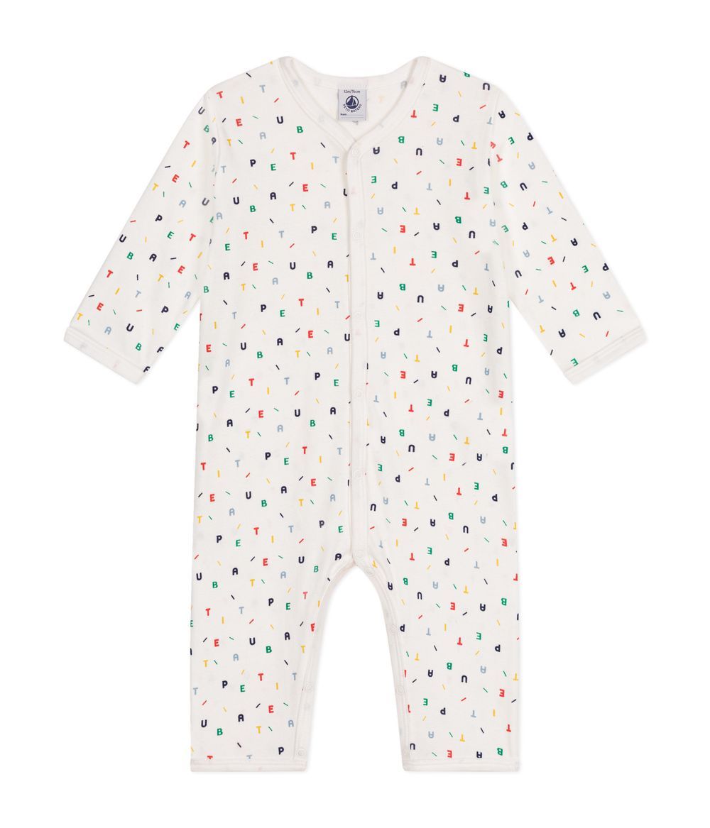 Petit Bateau - Babies' Footless Cotton Pyjamas - Marshmallow White